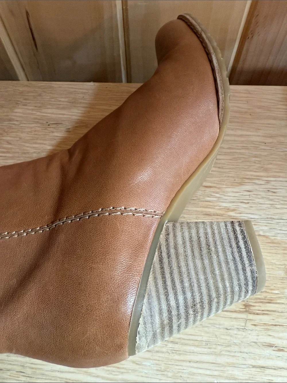 Stuart Weitzman Tan Leather Tassel Ankle Booties